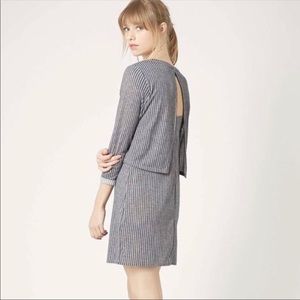 Topshop Open back longsleeve dress